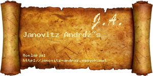 Janovitz András névjegykártya